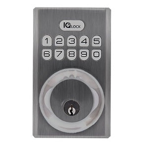 Electronic keypad lock on a white background