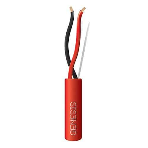 Genesis 45231004 16/2 Stranded Plenum Fire Alarm Cable, Unshielded, FPLP, CL3P, FT6, 1000' (304.8m), Reel, Red