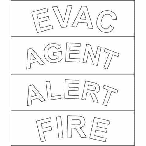 System Sensor DECAL-WC SpectrAlert Advance White Decals for Red non-pad printed Ceiling Mount Devices, 15 per Box