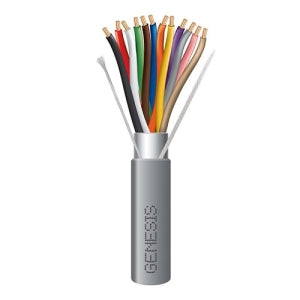 Genesis 22091009 22/12 Stranded Shielded Riser Cable, CL3R, FPLR, CMR, FT4, Sunlight Resistant, 1000' (304.8m), Reel, Gray