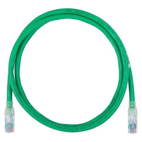 Belden CAD1105004 CAT6 Patch Cable, 28/4 Stranded, UTP, CMR, T568A/B-T568A/B, 4' (1.2m), Green