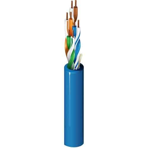 Belden 2413 009A1000 CAT6 Plus Plenum Cable, 23/4 Solid BC, Unshielded, UTP, CMP, FT6, 1000' (304.8m) Reel-in-Box, White