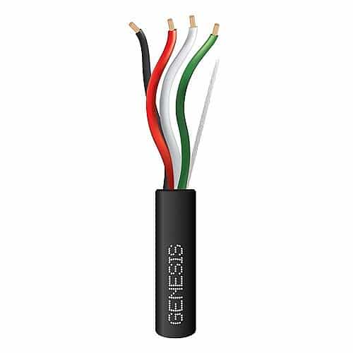 Genesis 31151108 18/4 Stranded Plenum Cable, Unshielded, CL3P, FPLP, CMP, FT6, 1000' (304.8m), REELEX Pull Box, Black