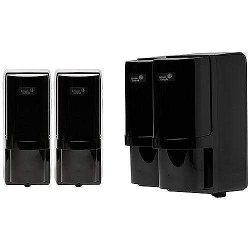 Four identical, rectangular electronic devices made of black plastic, arranged on a plain white background