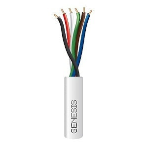Genesis 21051101 22/6 Solid Riser Cable, 1000', Pull Box, White (Replaces 11061101)