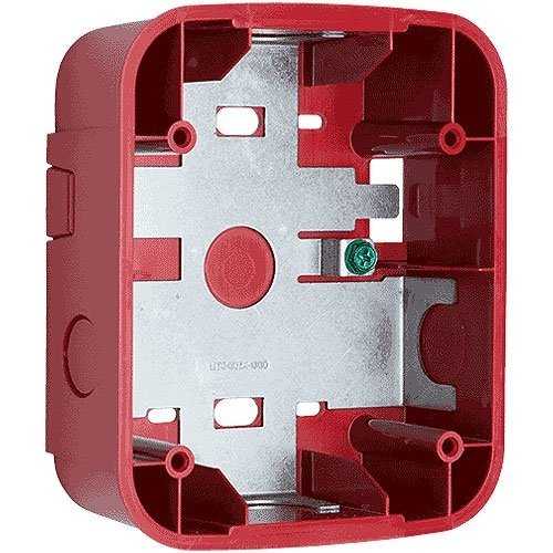 System Sensor SBBRL L-Series Wall Surface Mount Back Box, 4x4 Horn, Strobes and Horn Strobes, Red