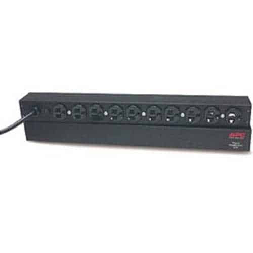 large rectangular power strip on white background