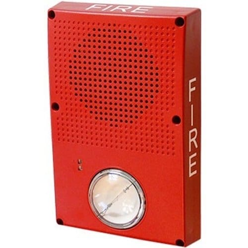 Edwards Signaling WG4RF-HVMHC Genesis 24VDC Horn Strobe, FIRE Marking, High Candela, Red