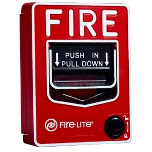 Fire-Lite BG-12LX Dual Action Addressable Pull Station with Key Locking Feature