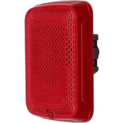 System Sensor SPRL L-Series Indoor SelectableOutput Speaker, High Fidelity, Wall Mount, NO Marking, Red