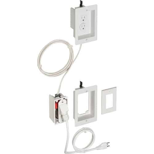 Arlington TVBRA1K Single-Gang TV Bridge II Kit, White