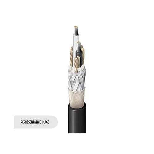 Belden 8412 0101000 20/2 Stranded Microphone Cable, Tinned Copper, EPDM Insulation, Rayon Braid, 85% Tinned Copper Braid Shield, Cotton Serve, EPDM Jacket, 1000' (304.8m) Reel, Black