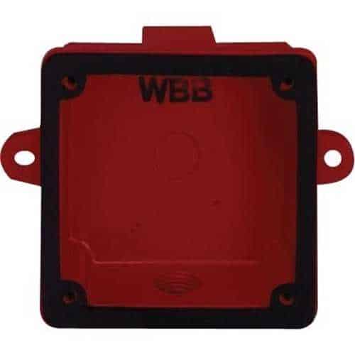 System Sensor WBB Weatherproof Back Box for SSM/SSV Bells, Red