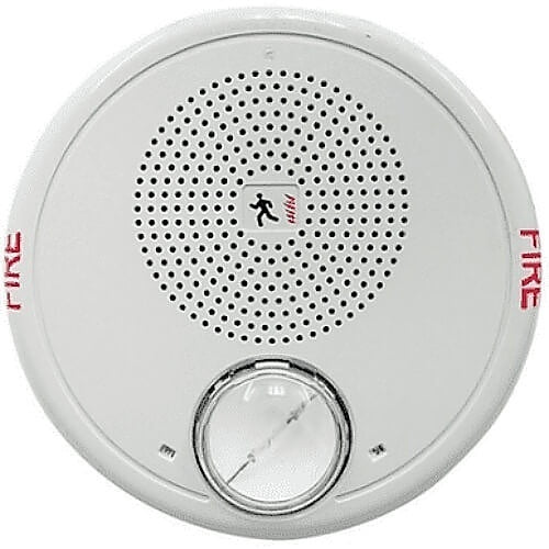 Kidde GCHFWF-S7VMCH High Fidelity Ceiling Speaker-Strobe, “FIRE" Marking, 95, 115, 150, or 177 cd, 70V, Selectable Wattage, White (Replaces GCF-S7VM)