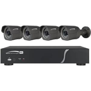 Speco ZIPL4B1 4-Channel NVR with 4-Channel Built-In PoE, 1TB, 4x Full HD 1080p Outdoor IR Bullet Cameras