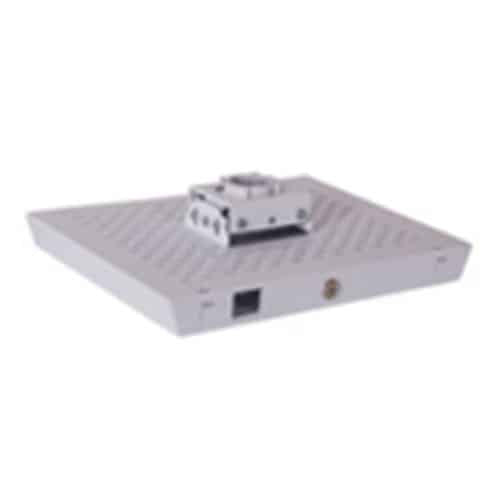 White electronic device with a central component on a white background