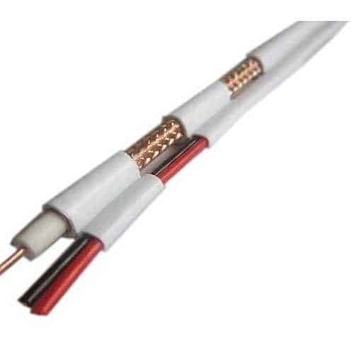 ADI RN-7000501 Siamese Coaxial Cable, Non-Plenum 18/2 BC, 500' Reel Box, White