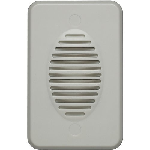 Single gang flush mount outdoor siren on a white background