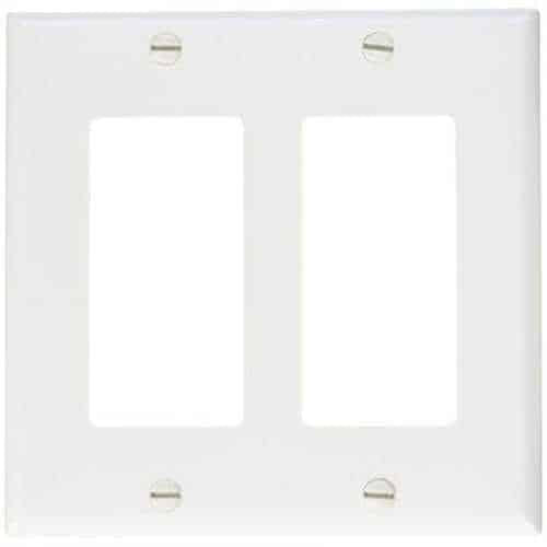 Edwards Signaling Remote Annunciator Wall Plate, Double Gang, White