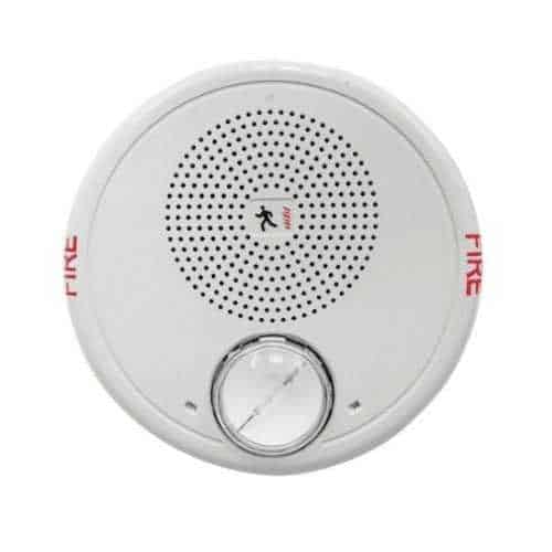 Kidde GCHFWN-S2VMCH High Fidelity Ceiling Speaker-Strobe, “FIRE" Marking, 95, 115, 150, or 177 cd, 25V, Selectable Wattage, White