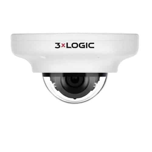 3xLOGIC VX-5M28-MD-IAW-C128 VISIX 5MP Mini-Dome IP Camera, Fixed 2.8mm Lens