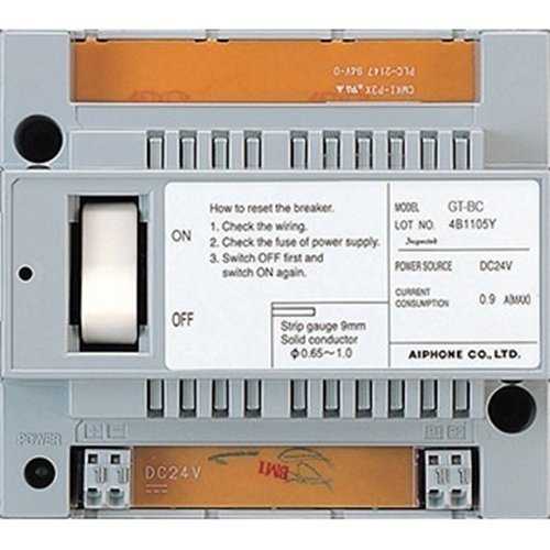 Electrical breaker module with label and branding on a white background