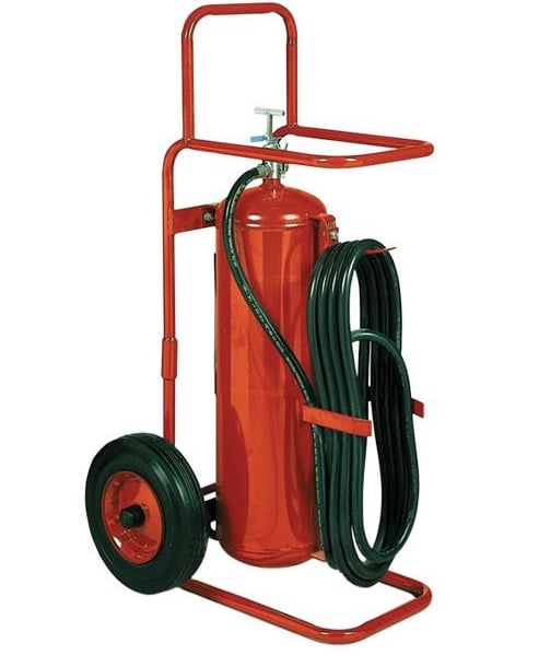 Badger™ Wheeled Stored Pressure 125 lb Purple K Wheeled Fire Extinguisher w/ Brass Valve & Rubber Wheels – 240B:C