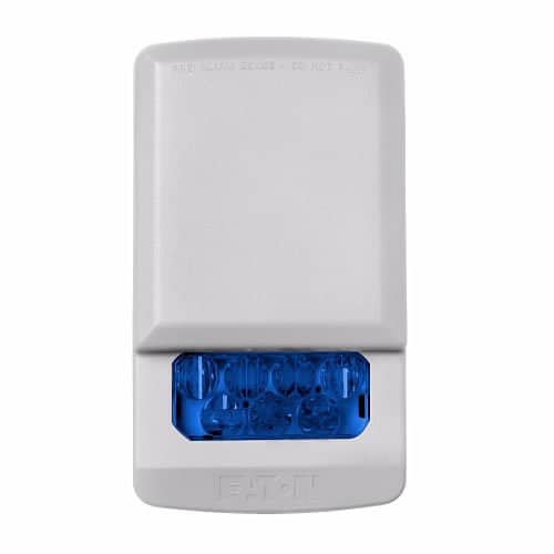 Eaton ELSTW-NB Wheelock Eluxa LED Strobe, Wall, No Lettering, Blue Lens, 24V,5/10/20/30/40/50, White