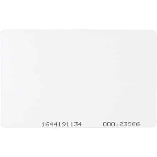White key card on a white background