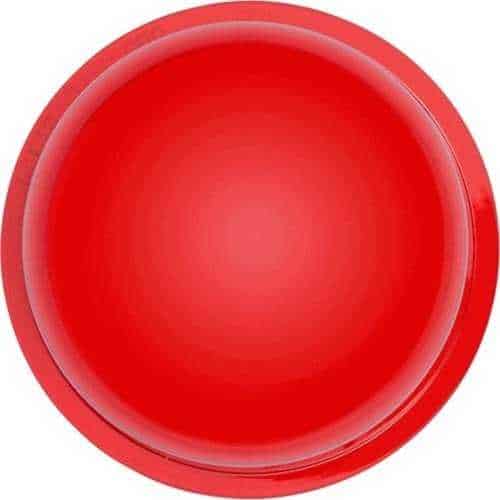 Red plastic lid on a white background