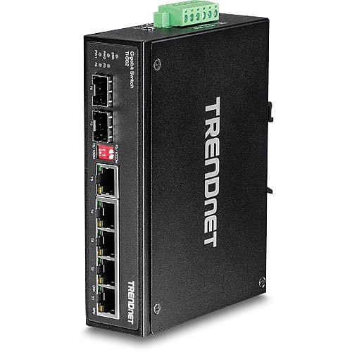 Trendnet network switch on a white background