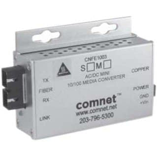 Comnet fiber optic media converter on a white background