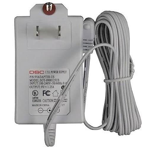 DSC power supply with a coiled cable on a white background