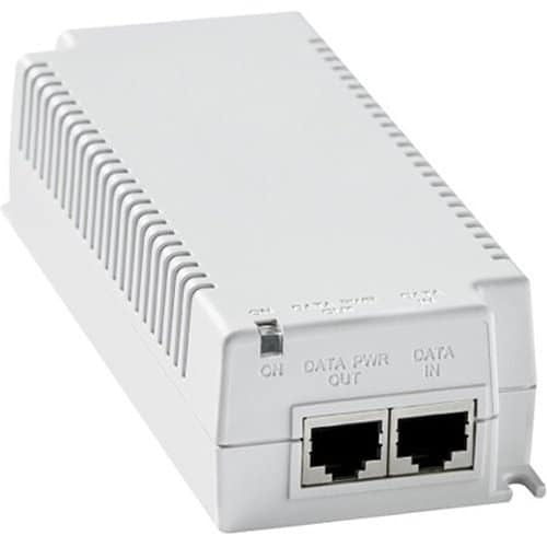 White network device with two Ethernet ports on a white background