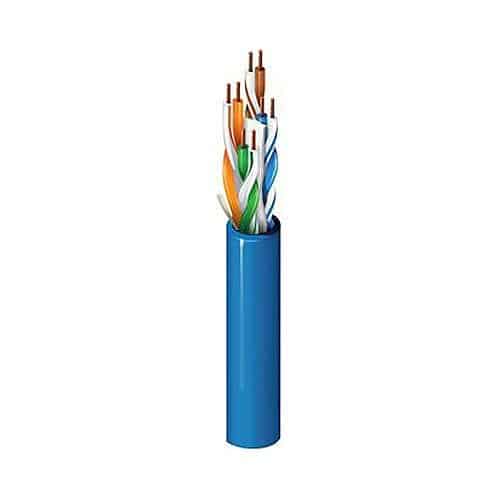 Belden 2413 009Z1000 CAT6 Plus Plenum Cable, 23/4 Solid BC, Unshielded, UTP, CMP, FT6, 1000' (304.8m), White