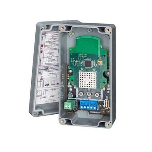 Electronic device with a circuit board and labeled components on a white background