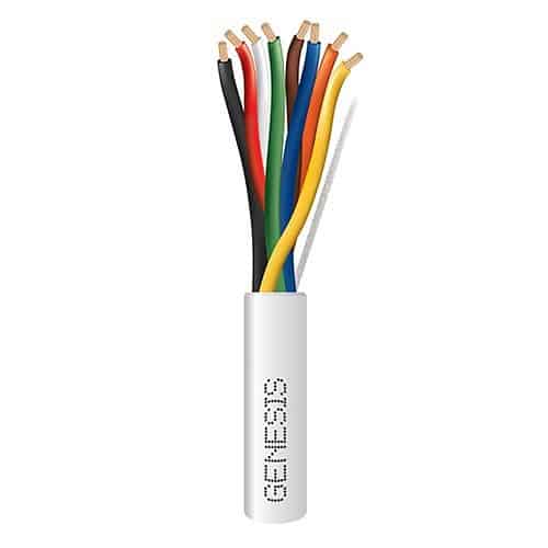 Genesis 31171012 18/8 Stranded Plenum Cable, Unshielded, CL3P, FPLP, CMP, FT6, 1000' (304.8m), Reel, Natural White