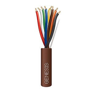 Genesis 47160307 18/8 Solid General Purpose Thermostat Cable, x 250' (76.2m), Reel, Brown