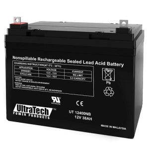 UltraTech IM-12400NB 12V 40AH Sealed Lead Acid Battery, NB Terminal