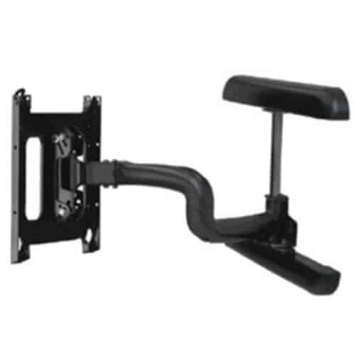 Chief PWRUB Large Flat Panel Swing Arm Wall Display Mount, 25" Extension, Black