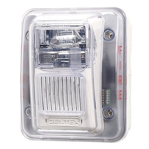 Gentex WGES24-75WW WGEC Series with GOE Enclosure Outdoor Strobe Only, Fixed 75CD, Wall Mount, White Faceplate
