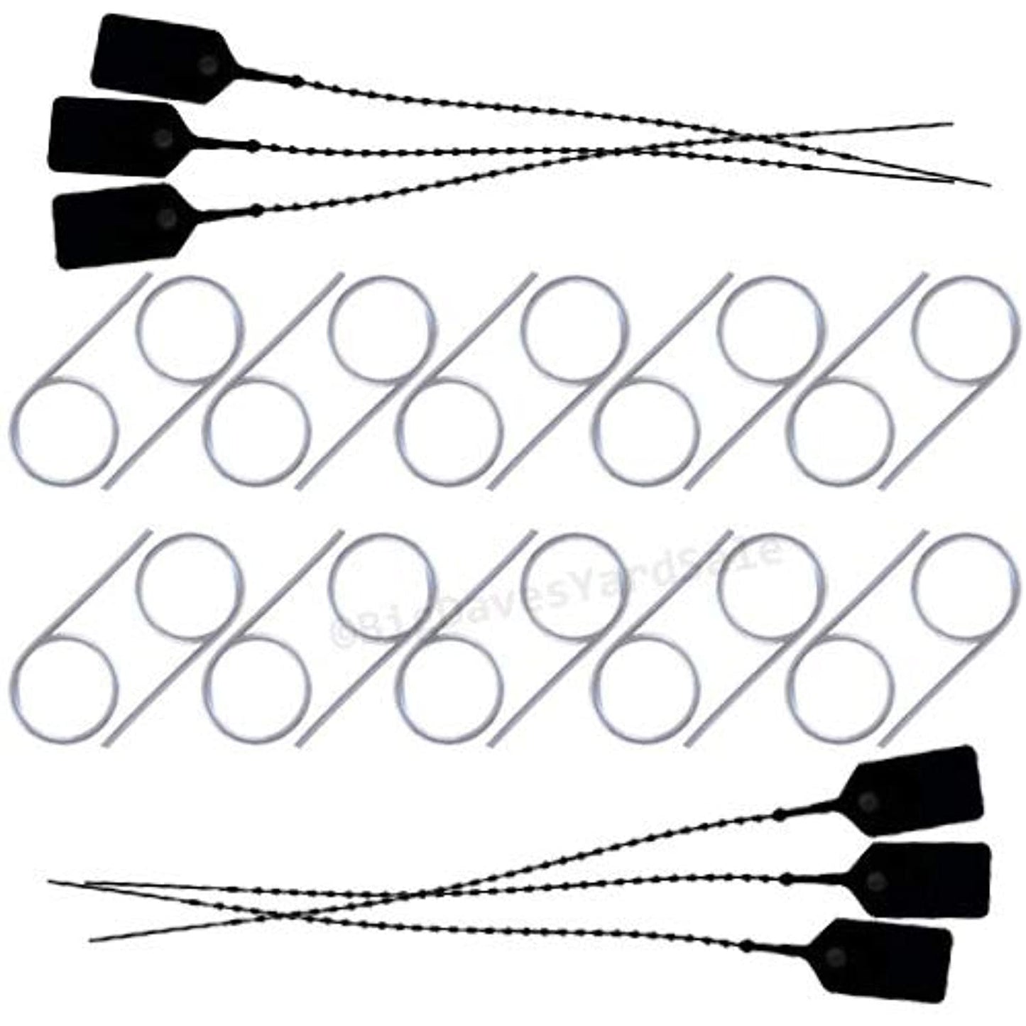 (20) - Fire Extinguisher Pull Pins and (22) - Tamper Seals (Black)