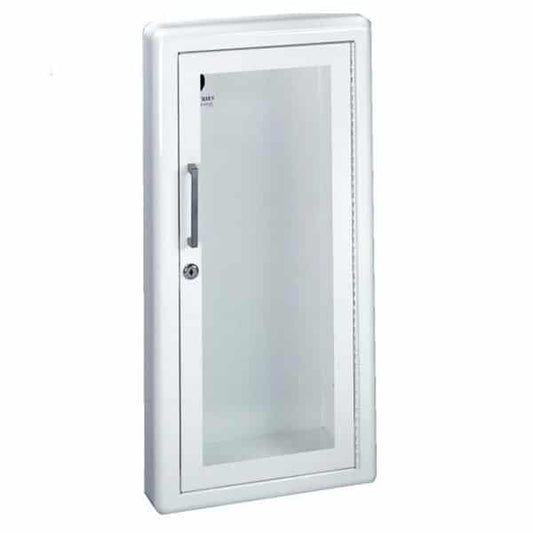 JL Industries 1818G10 Ambassador Fire Extinguisher Cabinet Full Glass w/ Pull Handle & SAF-T-LOK 13 7/8"x 27 3/8"
