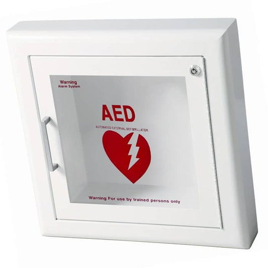 J L Industries AED Wall Cabinet Semi-Recessed - Model 1417F12