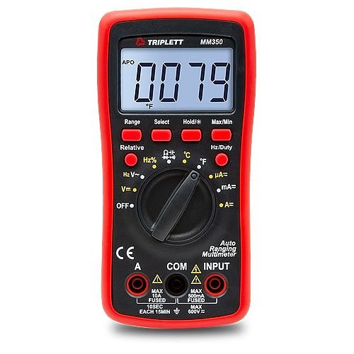 Triplett MM350 3-1/2 Digit 4000 Count True RMS Auto Ranging Digital Multimeter (Replaces 1101-B)