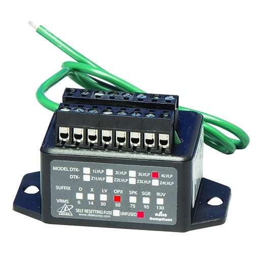 DITEK DTK-4LVLPOPX Data & Signaling Circuit Surge Protector, for both AC and DC circuits