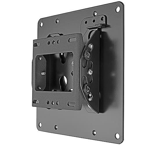 Black TV wall mount bracket on a white background