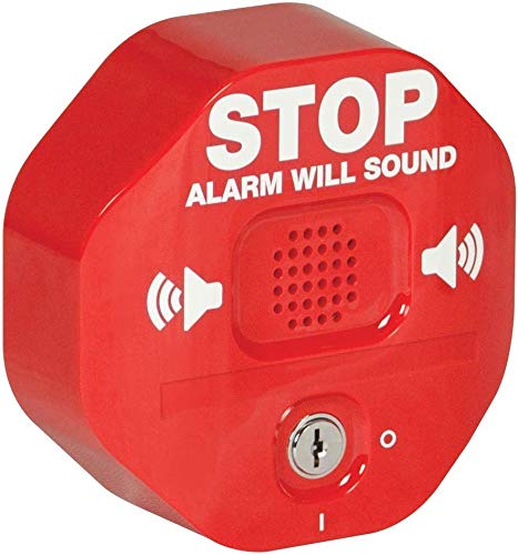 STI 6400 Exit Stopper Multifunction Door Alarm, Red