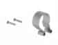 Small metal clip on a white background