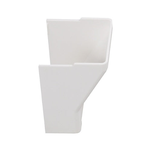White drop ceiling connector on a white background